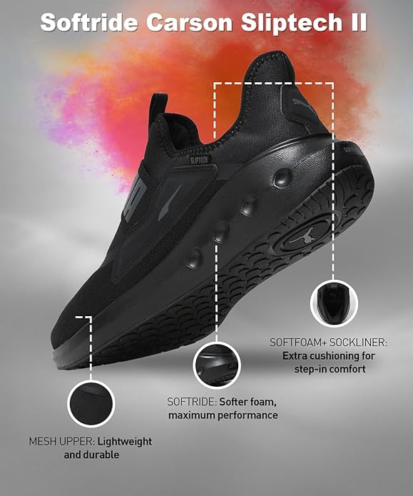 Puma Unisex-Adult Softride Carson Sliptech Ii Running Shoe