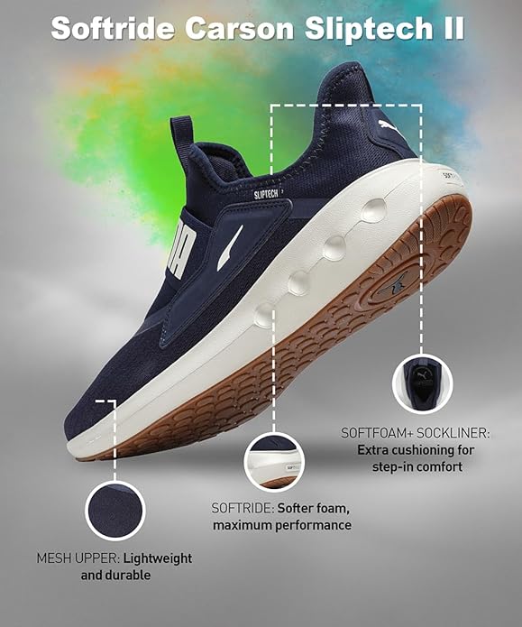 Puma Unisex-Adult Softride Carson Sliptech Ii Running Shoe